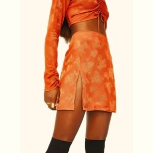 🌹Motel Rocks Shenka Satin Rose Copper Skirt  Bundle 5x For $100
